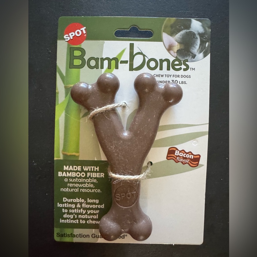 New Dog Bacon Flavored Chew Toy